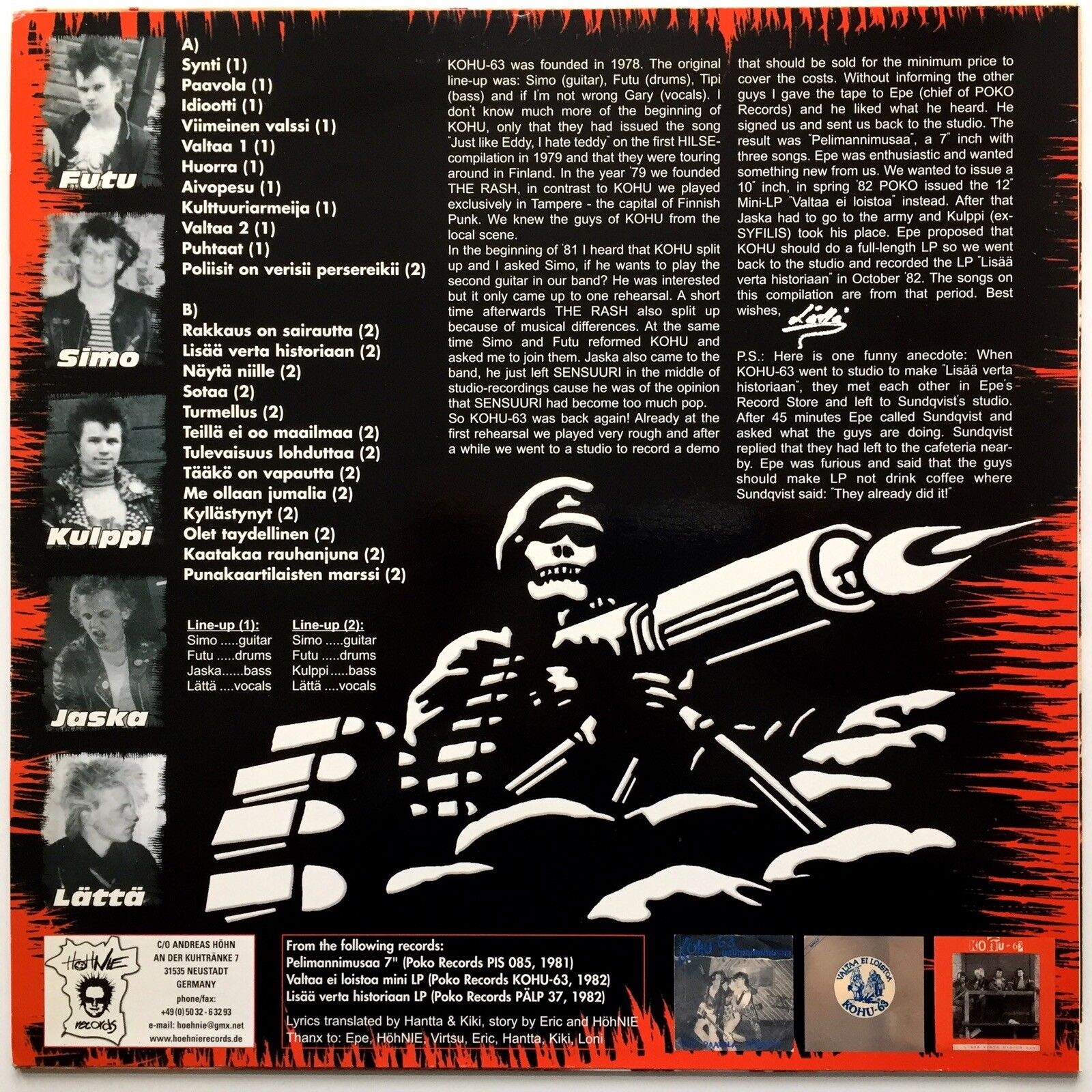 Kohu-63 - Sotaa 81/82 Vinyl LP