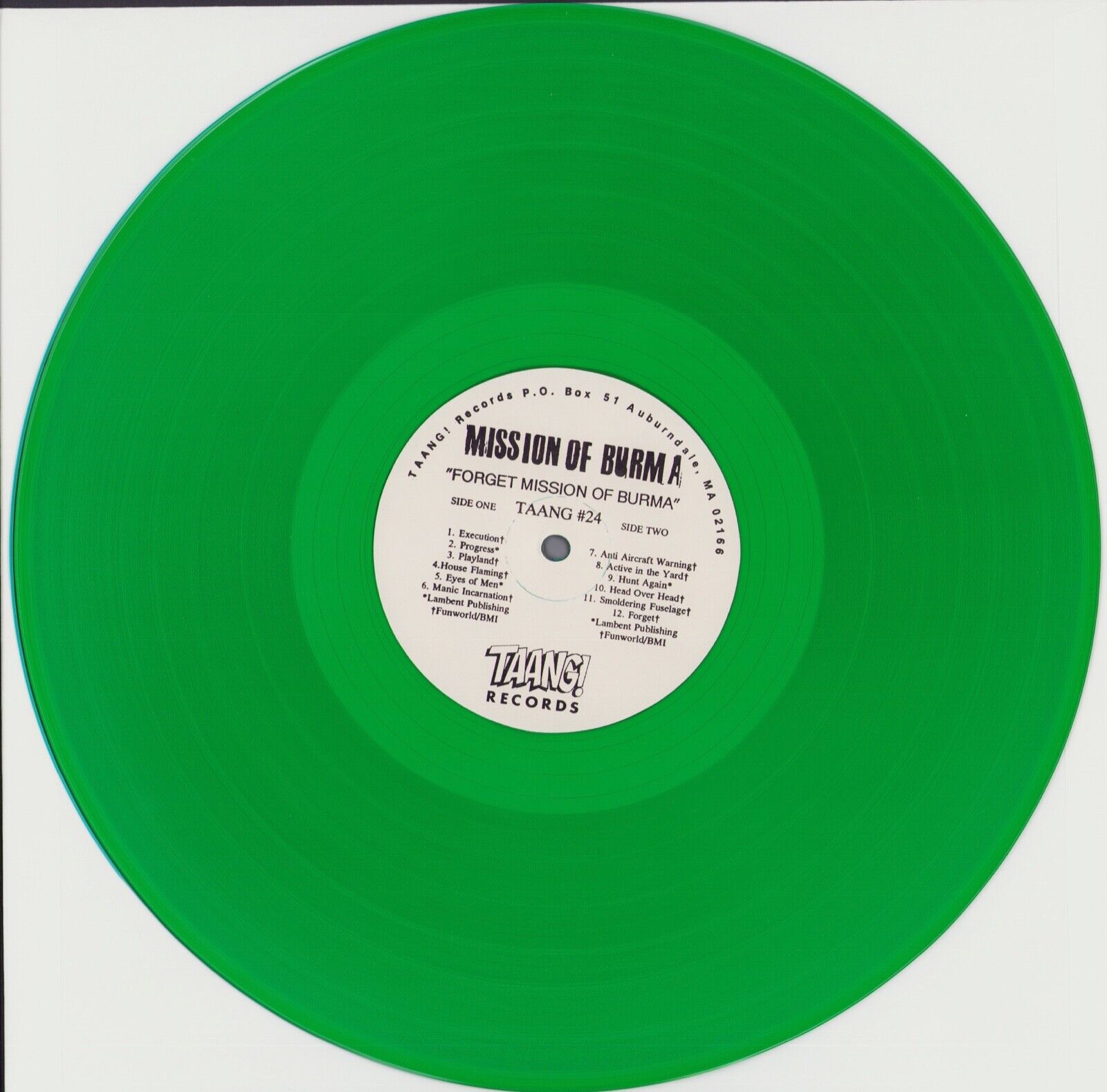 Mission Of Burma - Forget Green Vinyl LP Limited Edition
