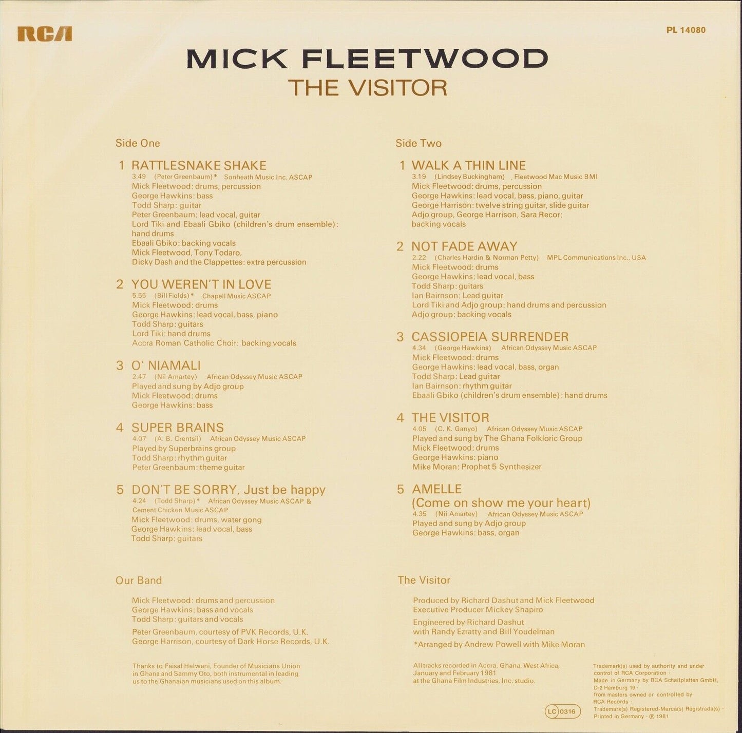 Fleetwood Mac ‎-The Visitor Vinyl LP