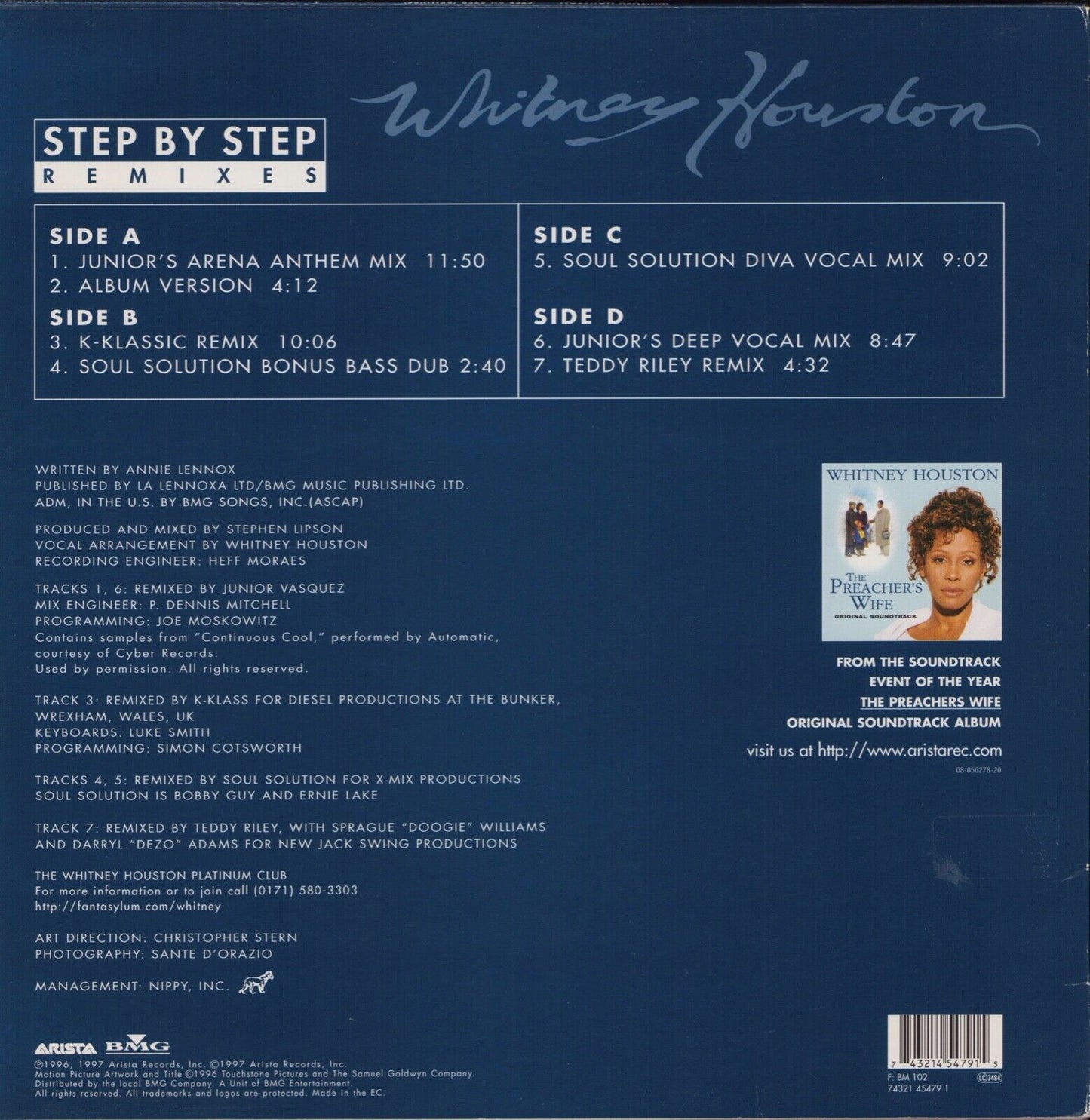 Whitney Houston - Step By Step - Remixes Vinyl 2x12"