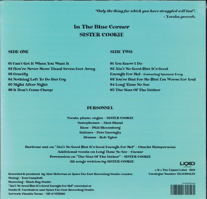 Sister Cookie ‎- In The Blue Corner Turquoise Vinyl LP