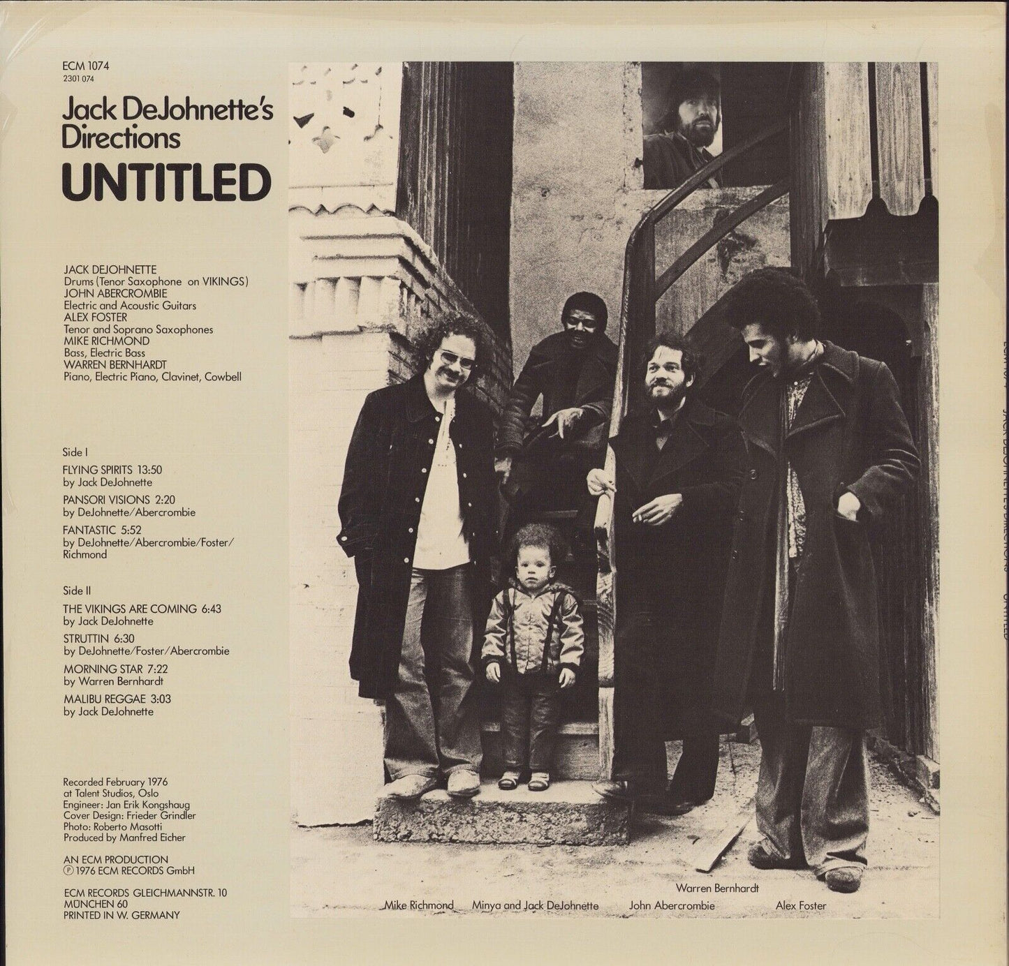 Jack DeJohnette's Directions ‎- Untitled Vinyl LP