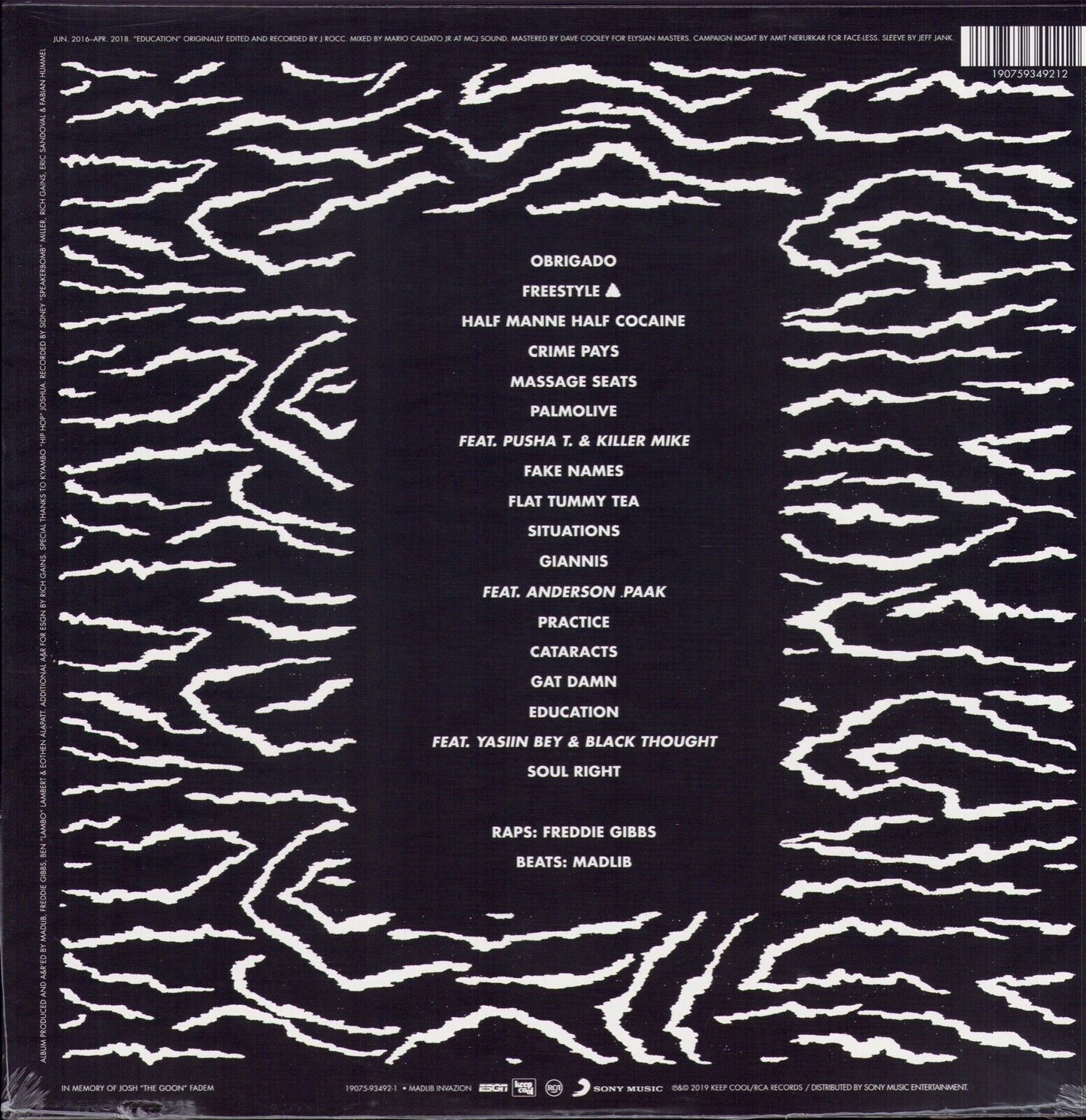 Freddie Gibbs & Madlib Vinyl LP