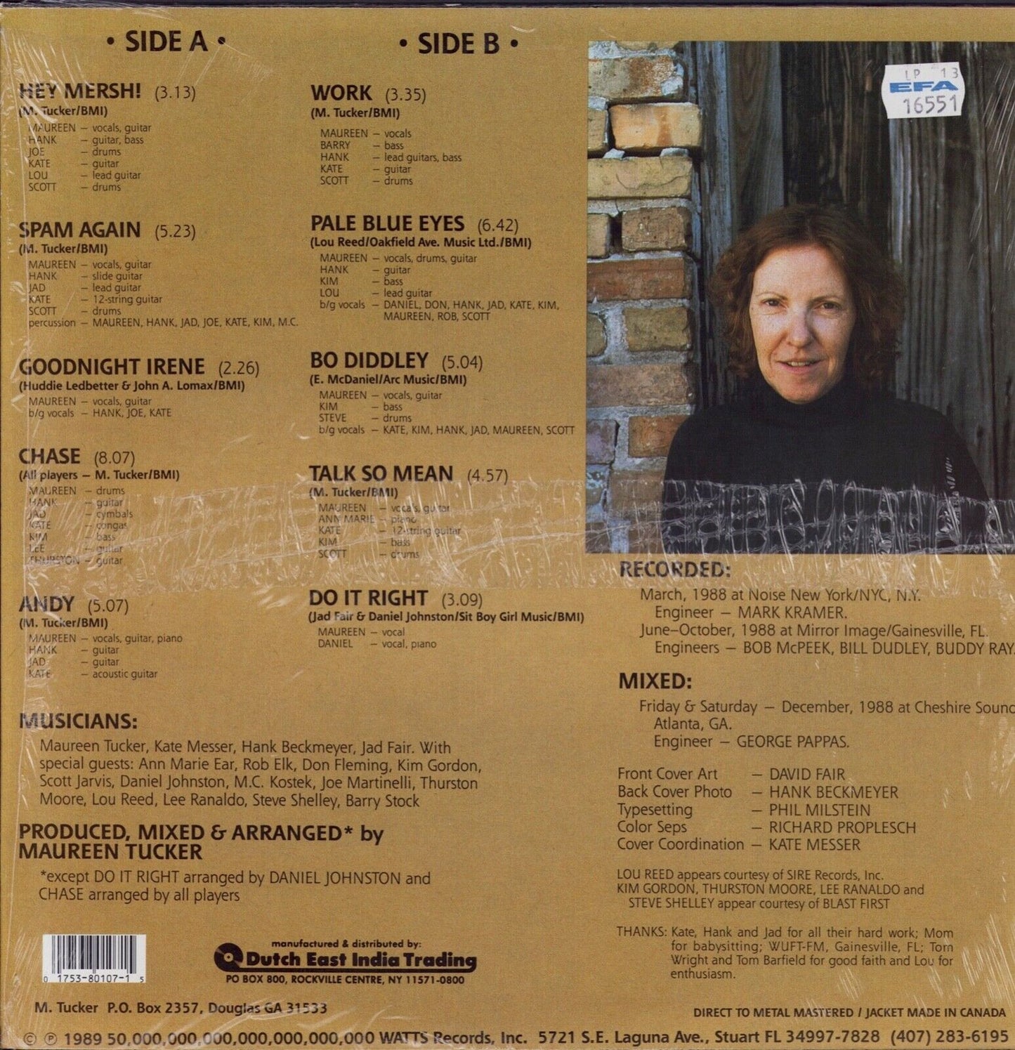Maureen Tucker - Life In Exile After Abdication Vinyl LP