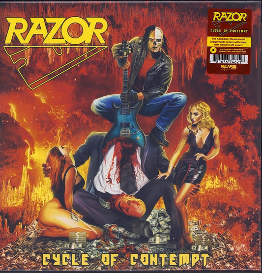 Razor - Cycle Of Contempt Yellow Neon Vinyl LP