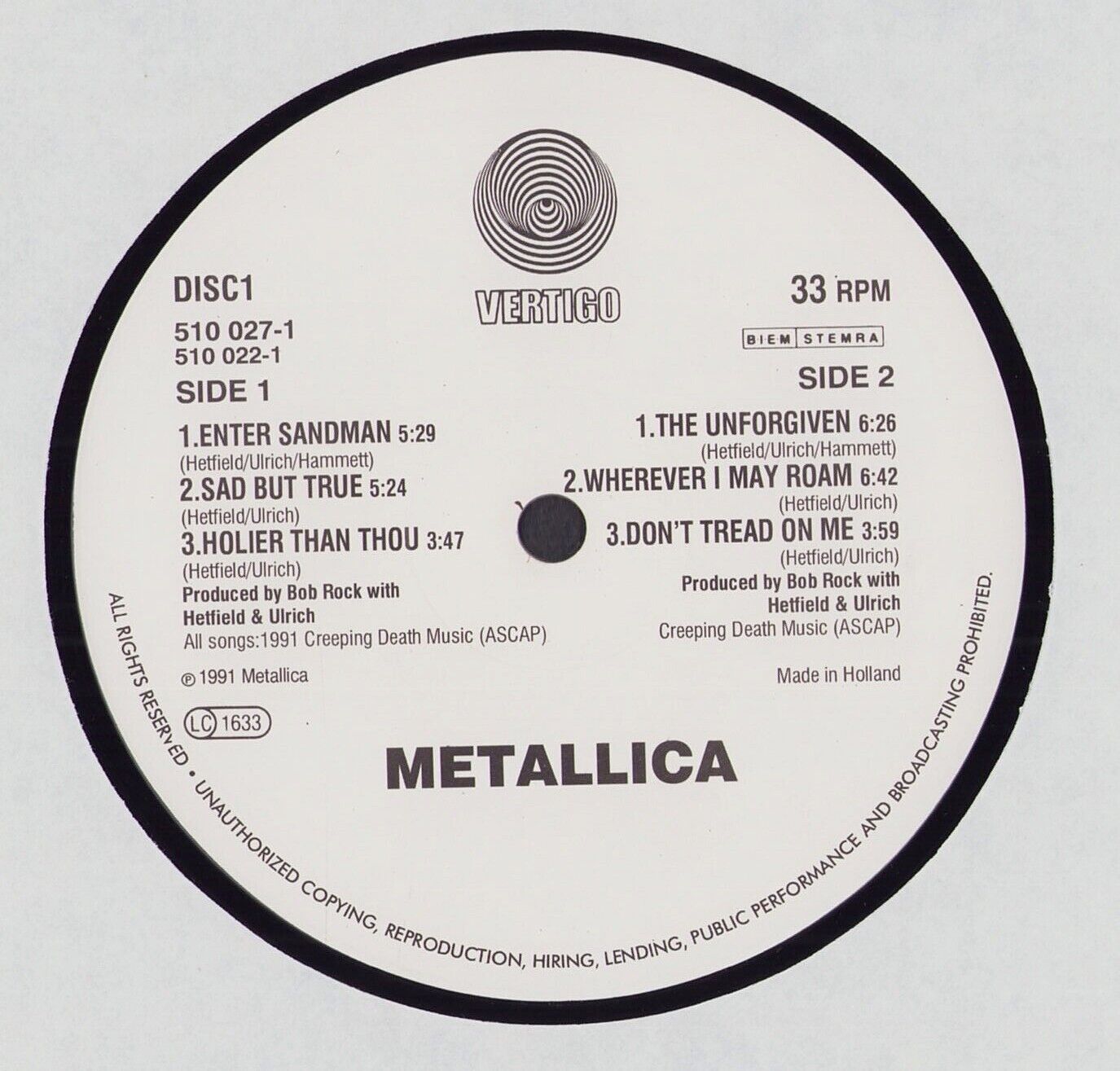 Metallica ‎- Metallica (Vinyl 2LP) – Devinylhunter-Records