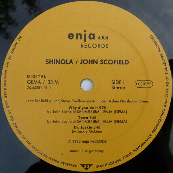 John Scofield ‎- Shinola Vinyl LP DE