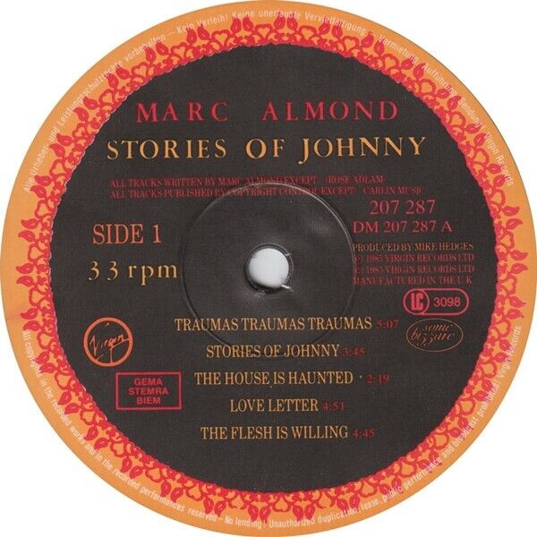 Marc Almond - Stories Of Johnny Vinyl LP