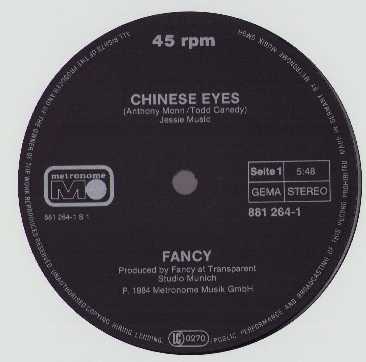 Fancy ‎- Chinese Eyes Vinyl 12"