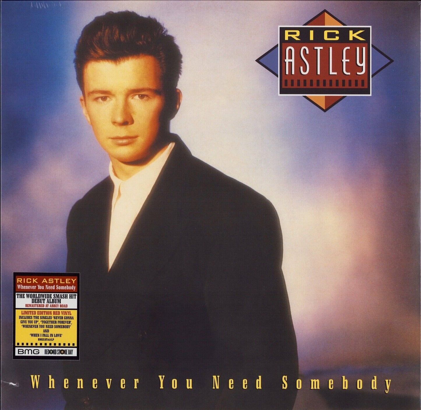 Rick Astley ‎- Whenever You Need Somebody Red Vinyl LP