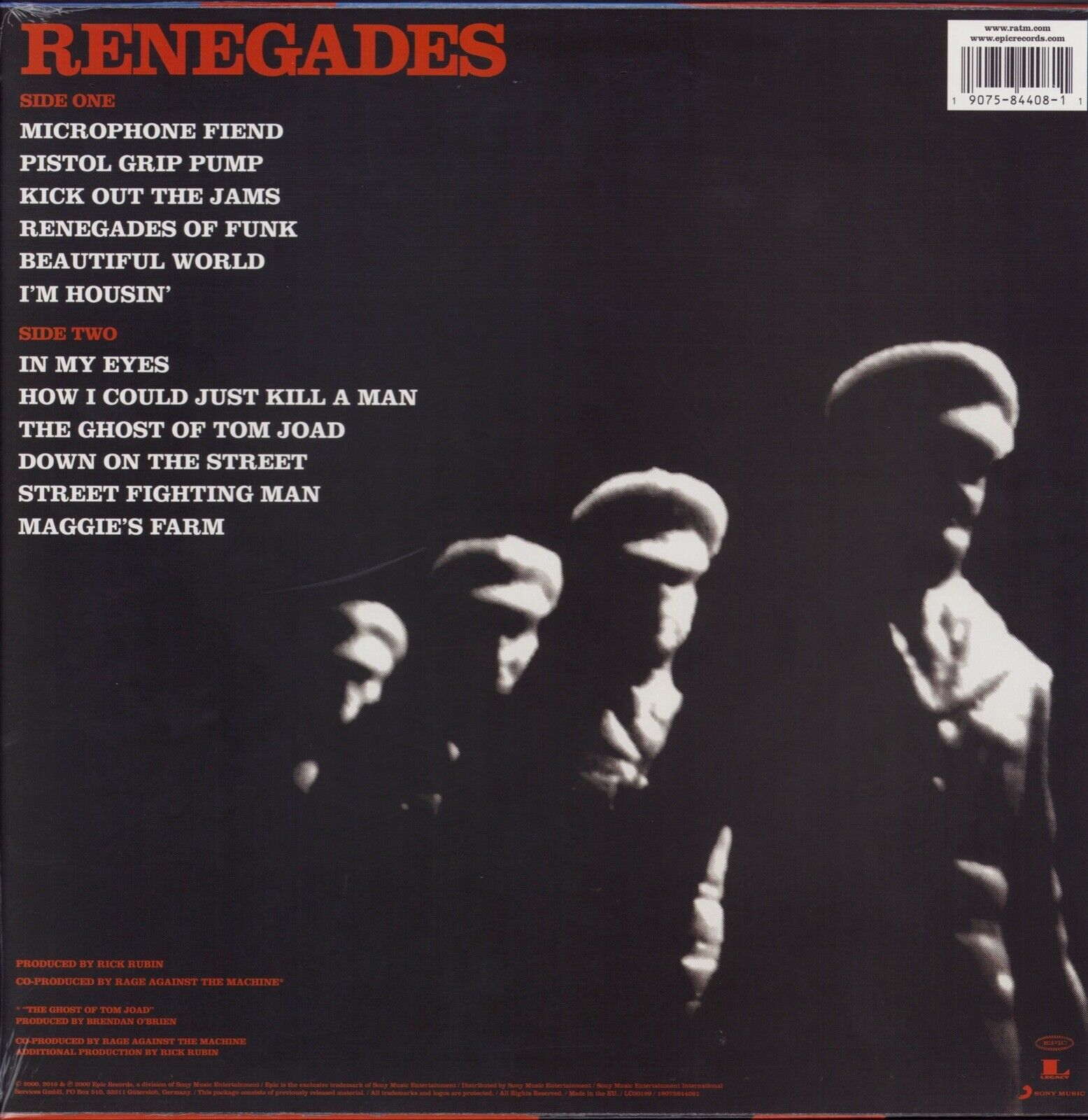 Rage Against The Machine ‎- Renegades Vinyl LP
