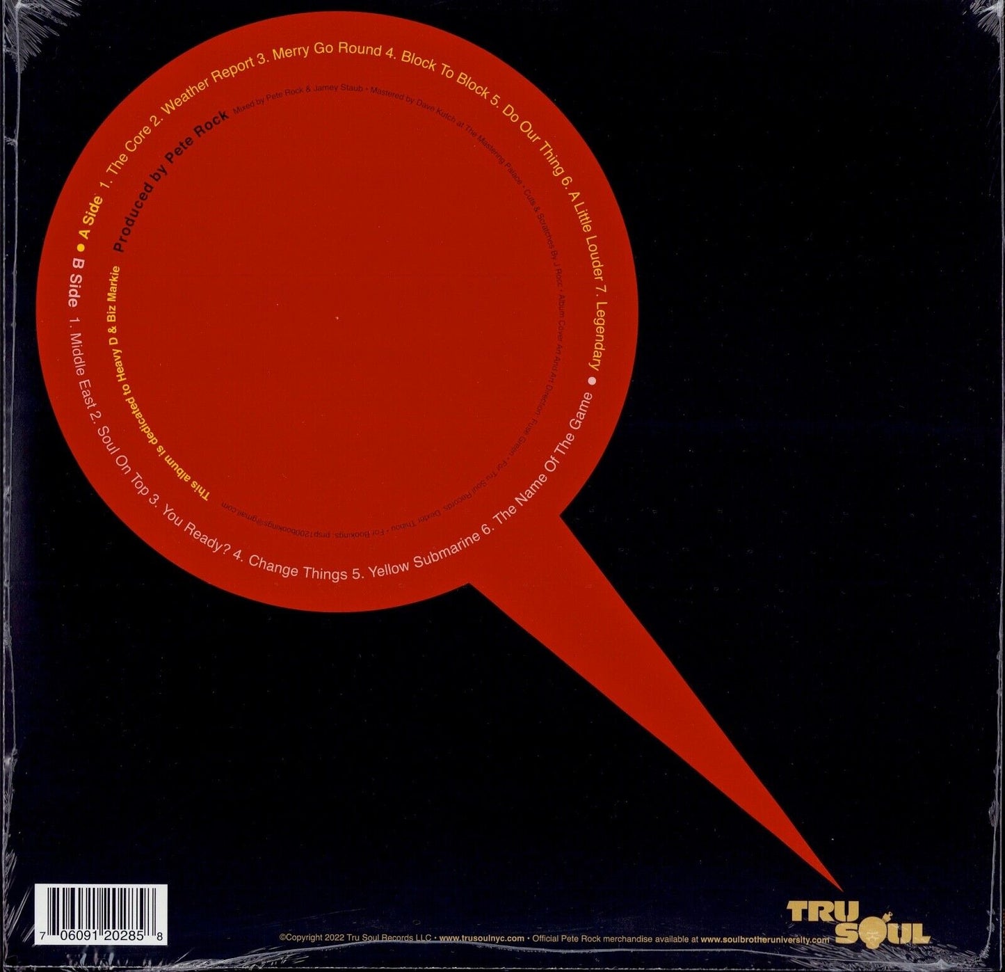 Pete Rock ‎- Return Of The SP1200 Vol. 2 Red Opaque Vinyl LP RSD Edition