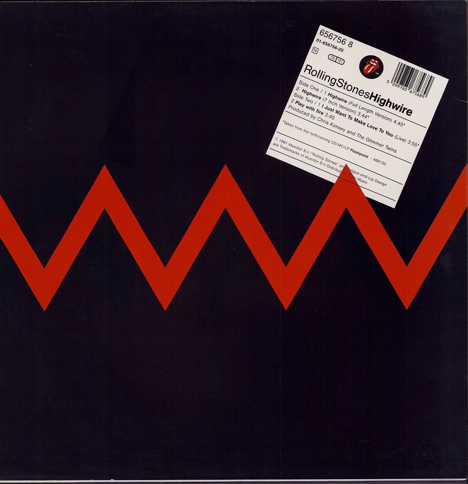 The Rolling Stones ‎- Highwire Full Length Version Vinyl 12"