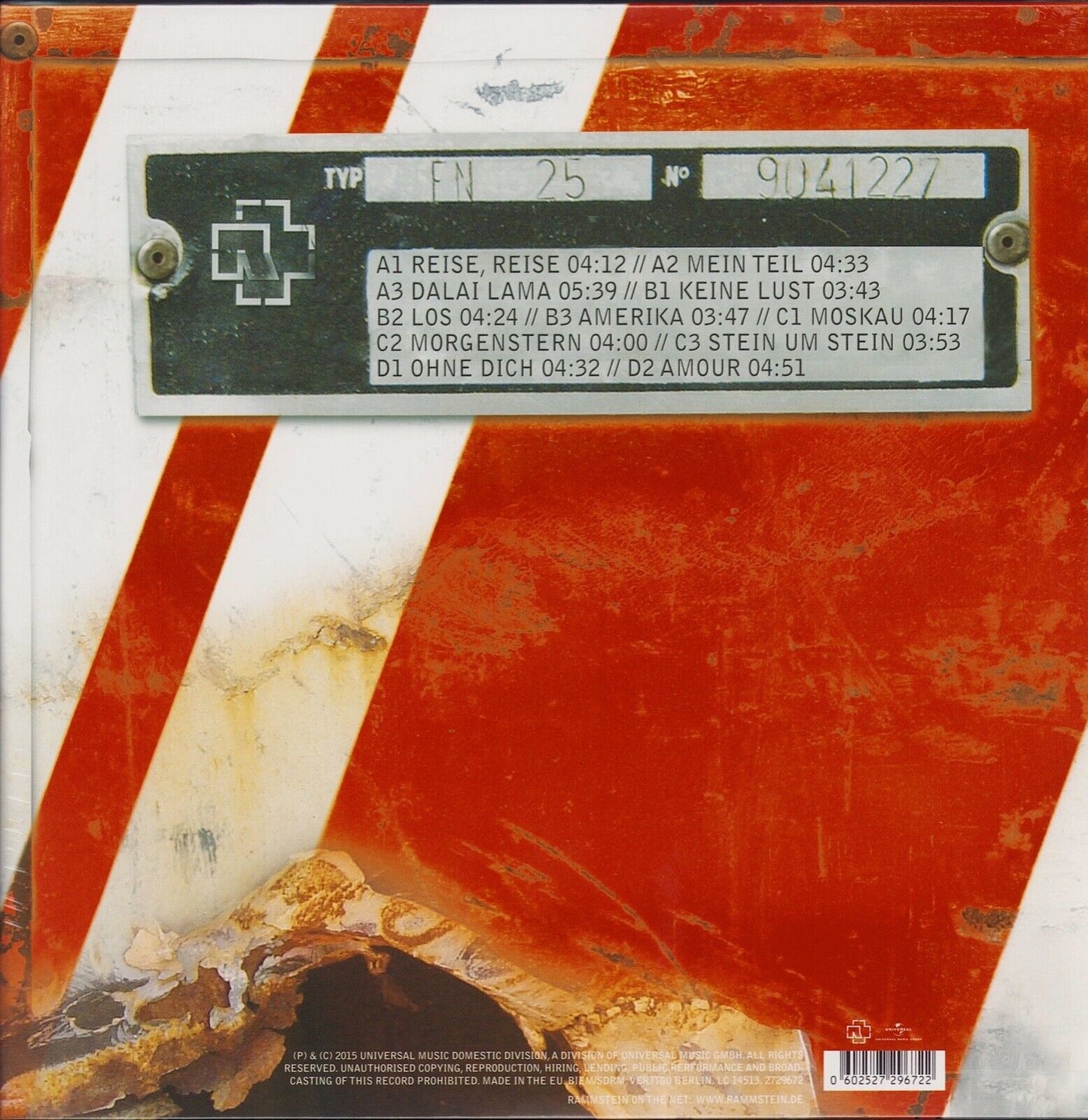 Rammstein ‎– Reise, Reise Vinyl 2LP
