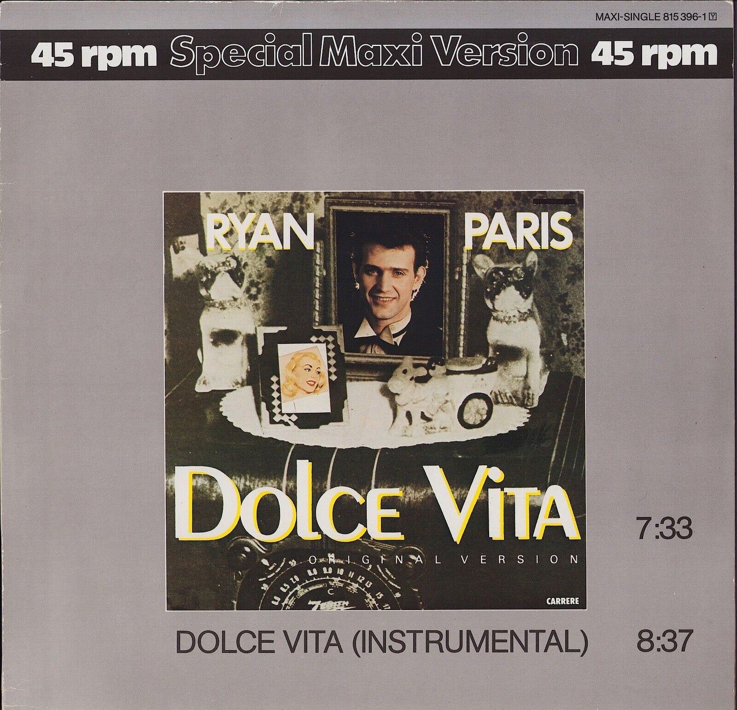 Ryan Paris ‎- Dolce Vita Original Version Vinyl 12"