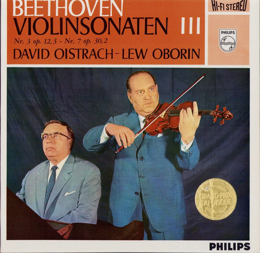 Beethoven - David Oistrach, Lev Oborin ‎- Violinsonaten III No. 3 Op. 12 No. 3 - No. 7 Op. 30 No. 2 Vinyl LP
