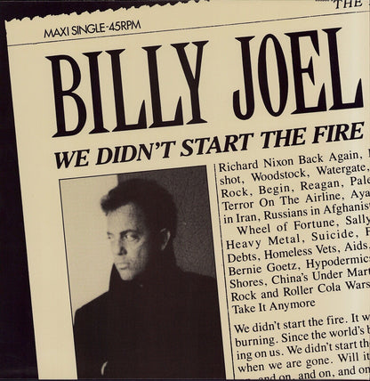 Billy Joel ‎- We Didn't Start The Fire Vinyl 12"