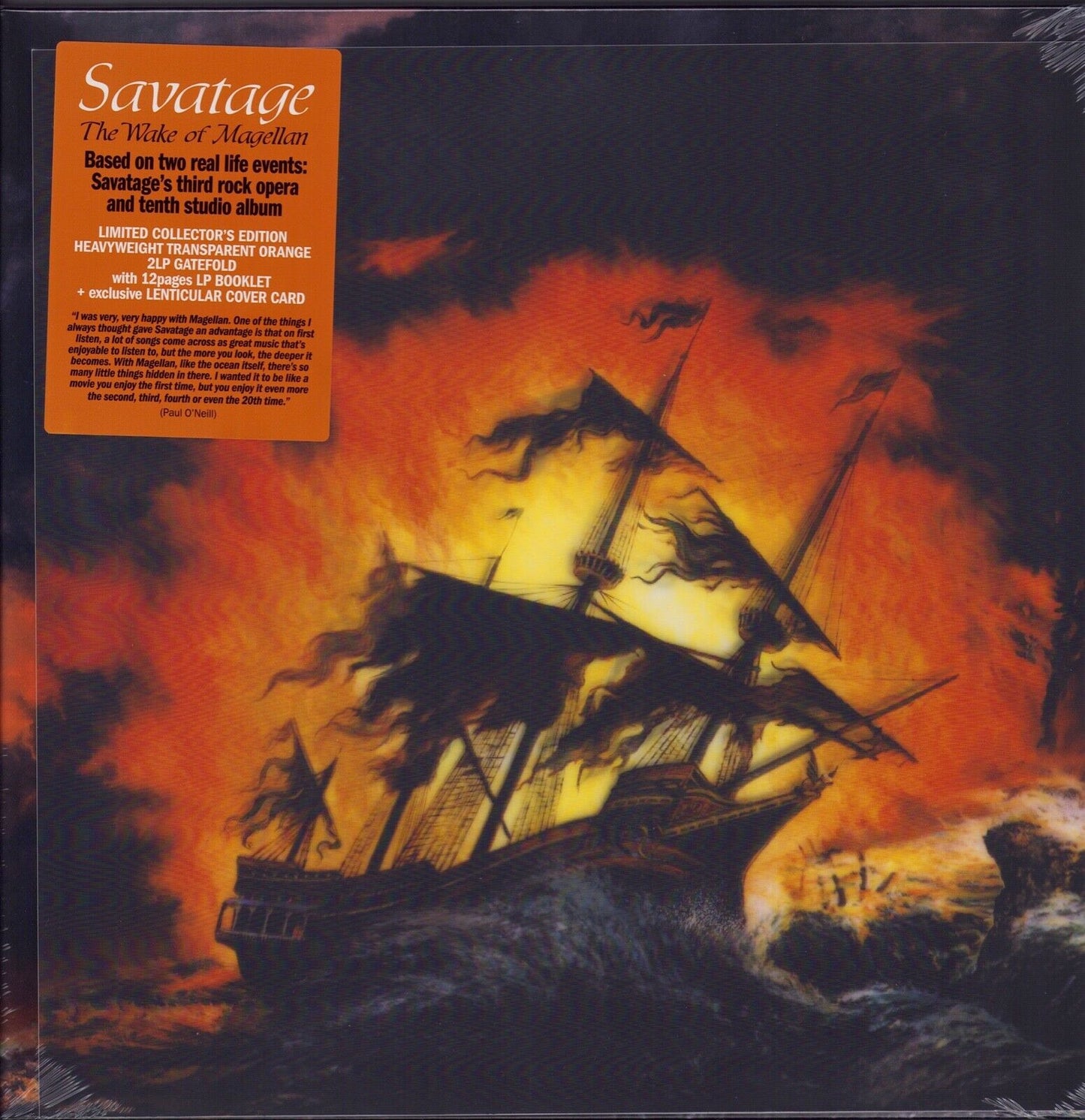 Savatage - The Wake of Magellan Transparent Orange Vinyl 2LP