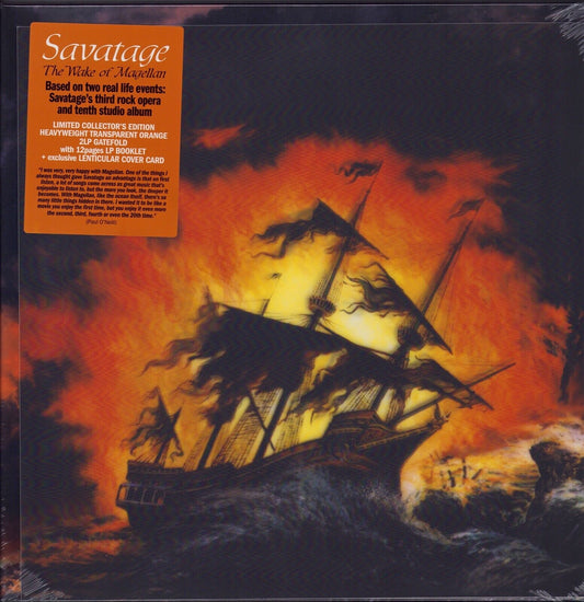 Savatage - The Wake of Magellan Transparent Orange Vinyl 2LP