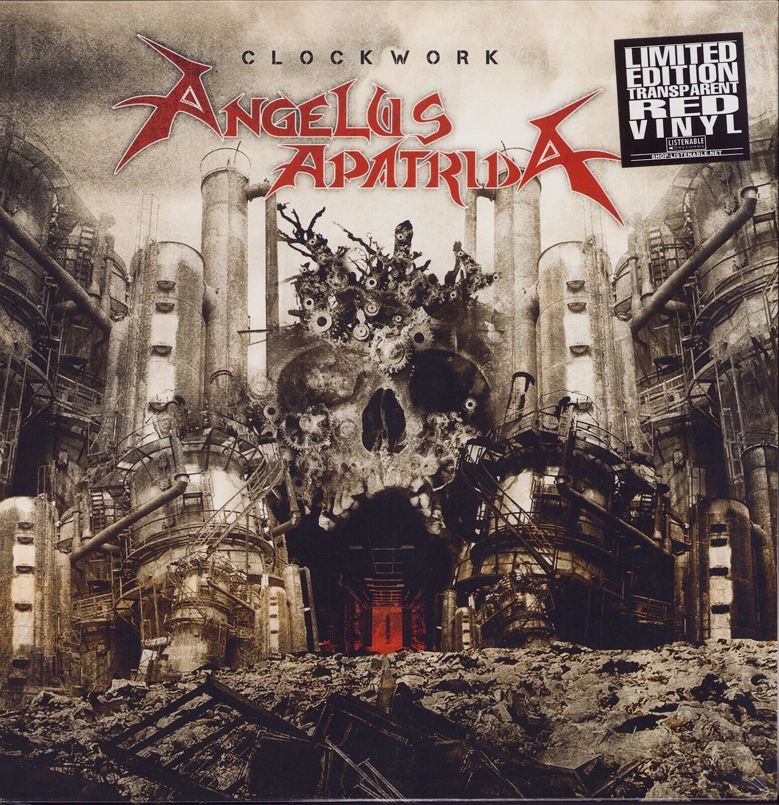 Angelus Apatrida - Clockwork Transparent Red Vinyl LP Limited Edition