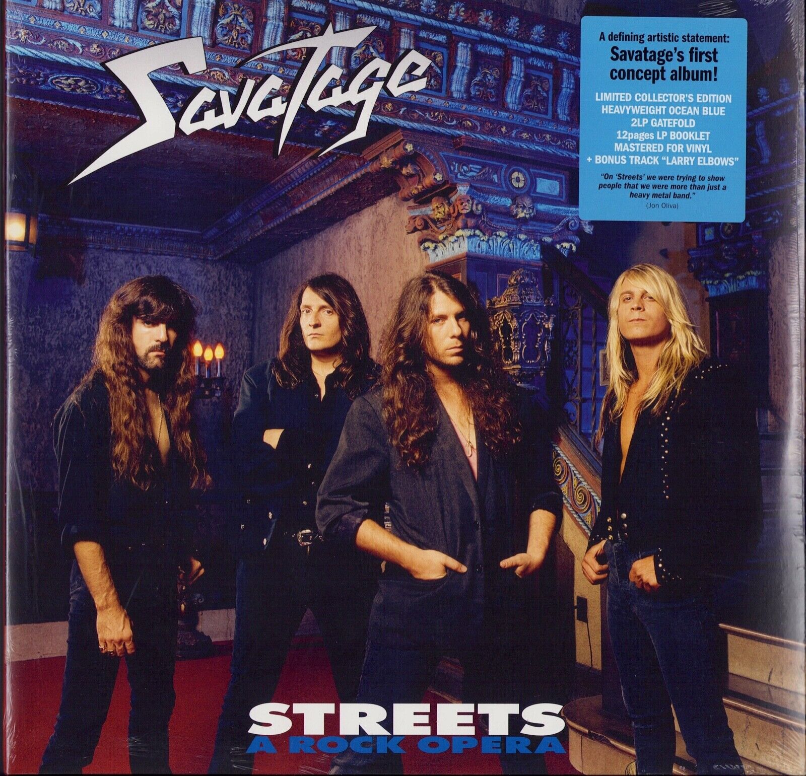 Savatage -Streets A Rock Opera Ocean Blue Vinyl 2LP
