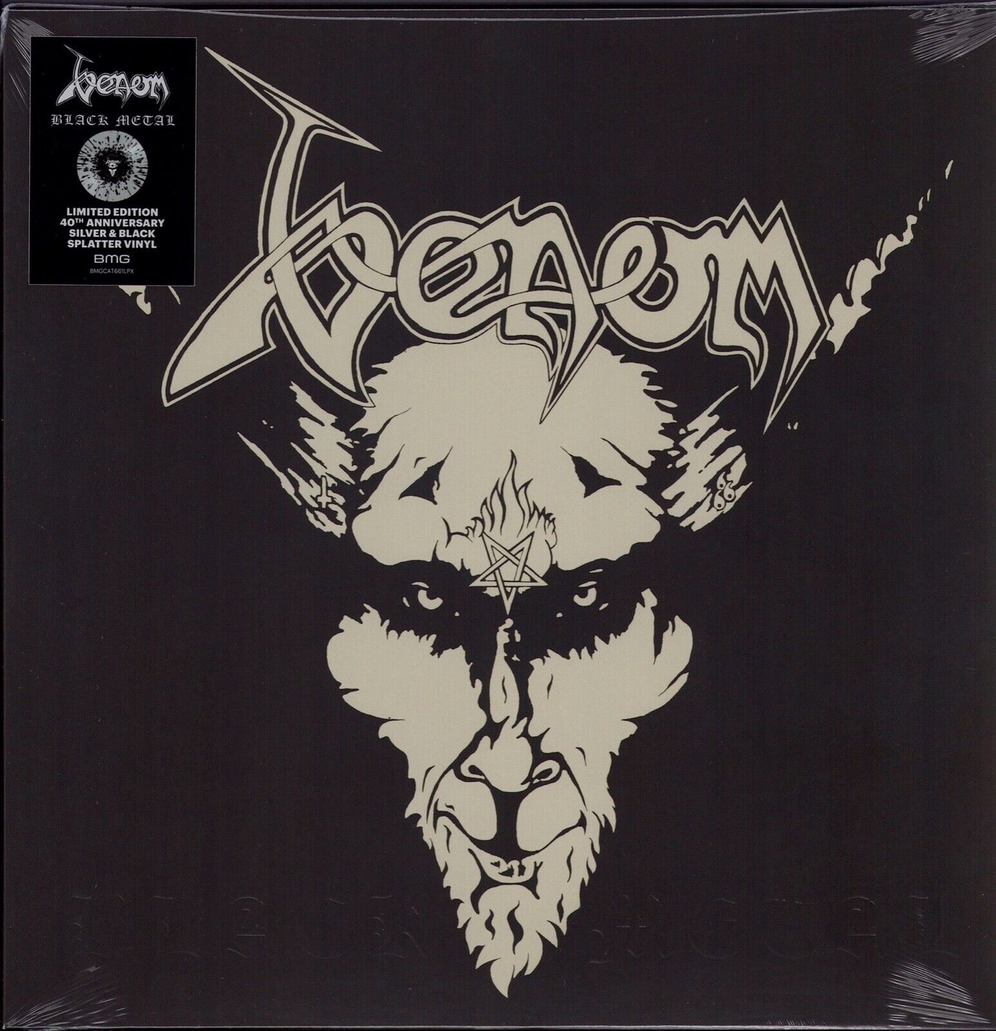 Venom ‎– Black Metal Silver & Black Splatter Vinyl LP