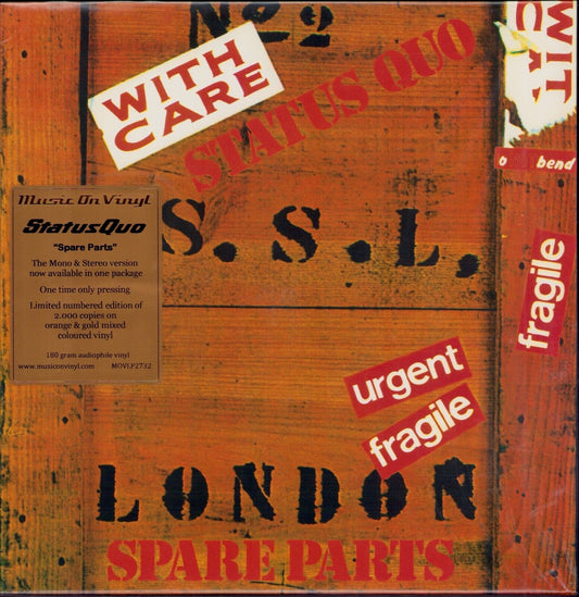 Status Quo ‎- Spare Parts Gold / Orange Mixed Vinyl 2LP Limited Edition