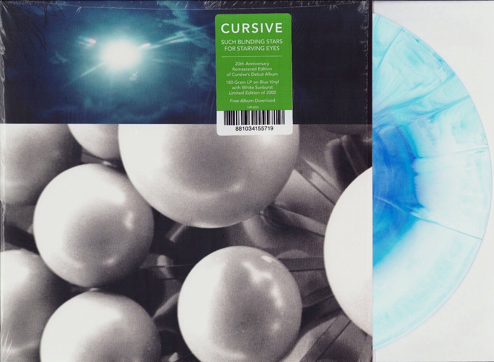 Cursive ‎- Such Blinding Stars For Starving Eye Blue & White Sunburst Vinyl LP Limited 20th Anniversary Edition