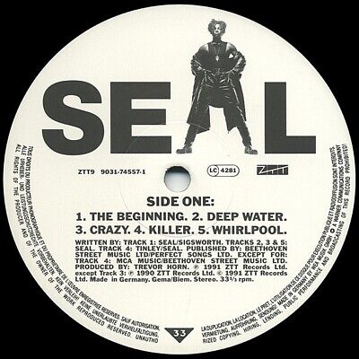 Seal ‎- Seal Vinyl LP