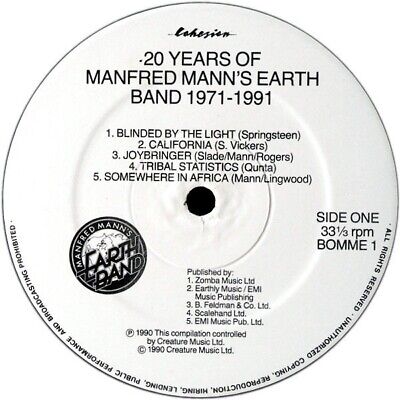 Manfred Manns Earthband - 20 Years Of Manfred Manns Earthband 1971-1991 Vinyl LP