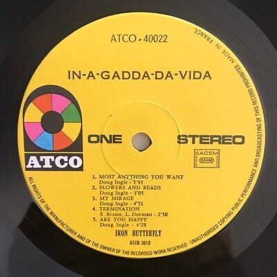 Iron Butterfly - In-A-Gadda-Da-Vida Vinyl LP