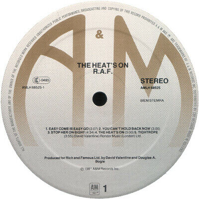 R.A.F. - The Heat's On Vinyl LP