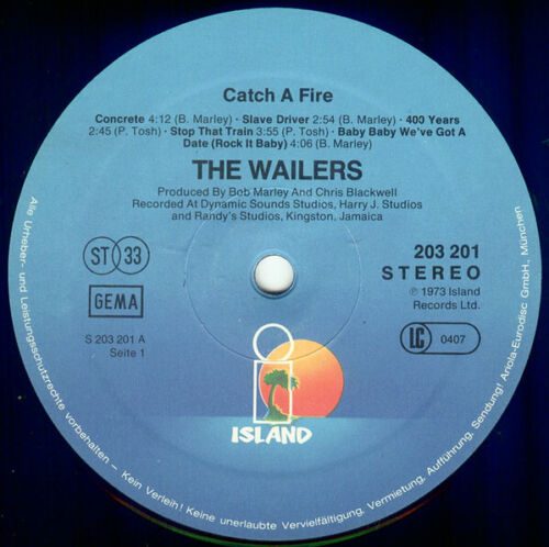Bob Marley & The Wailers ‎- Catch A Fire Vinyl LP