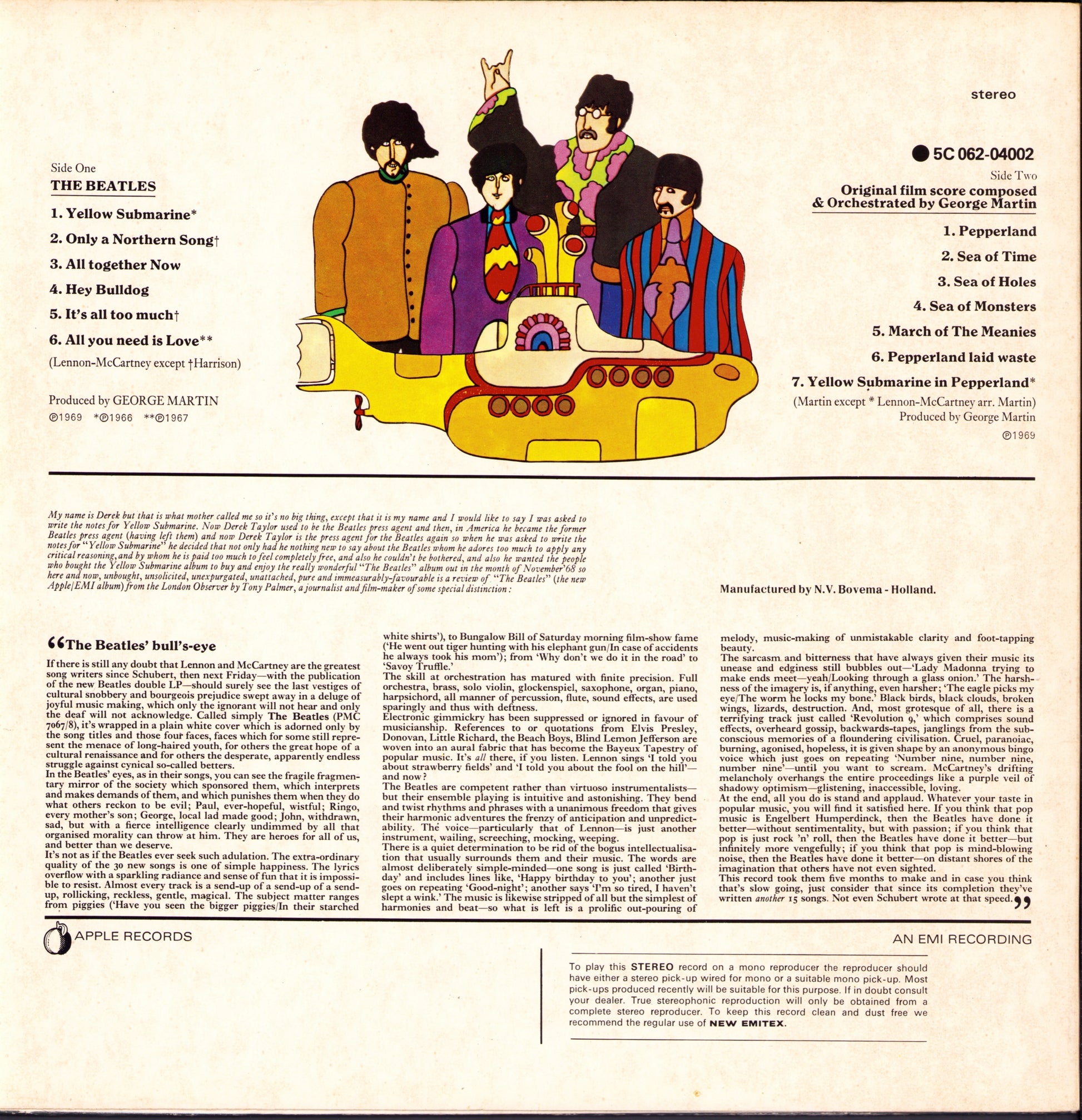 The Beatles ‎- Yellow Submarine Vinyl LP NE