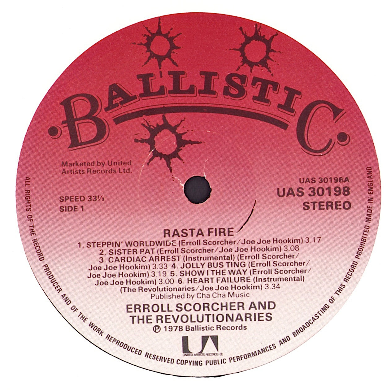 Errol Scorcher And The Revolutionaries ‎- Rasta Fire Vinyl LP