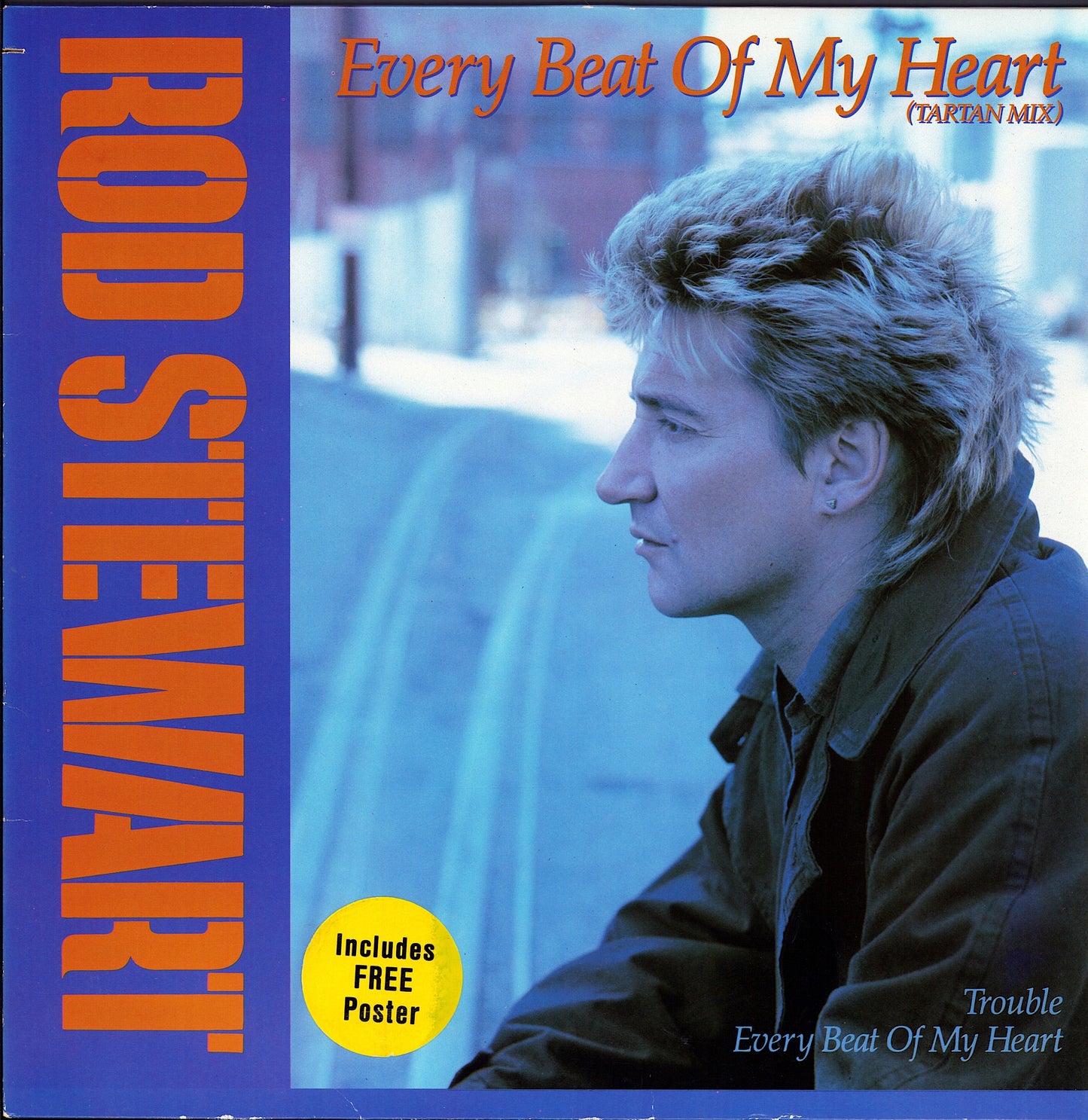 Rod Stewart - Every Beat Of My Heart Tartan Mix Vinyl 12" Maxi-Single + Poster