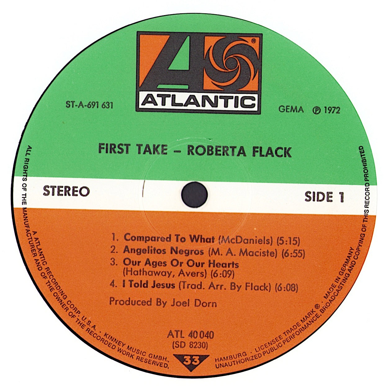 Roberta Flack ‎- First Take Vinyl LP