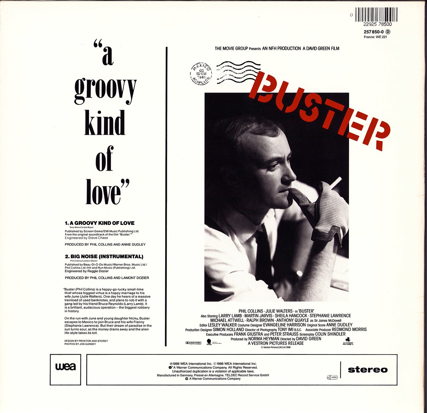 Phil Collins - A Groovy Kind Of Love Vinyl 12" Maxi-Single