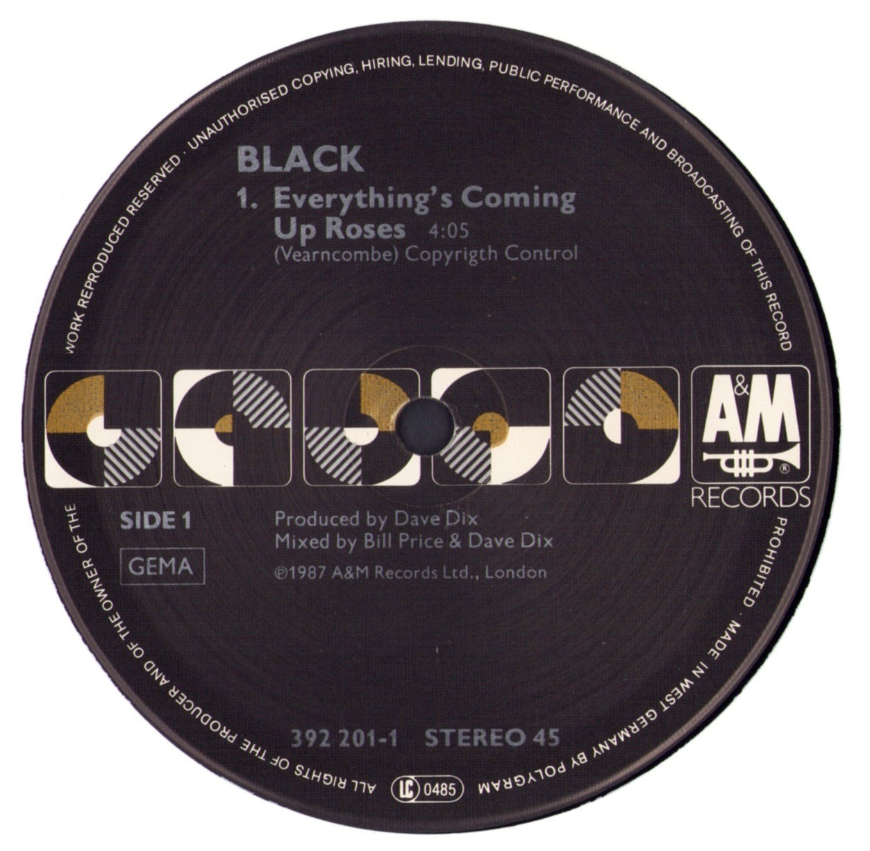 Black - Everything's Coming Up Roses Vinyl 12"
