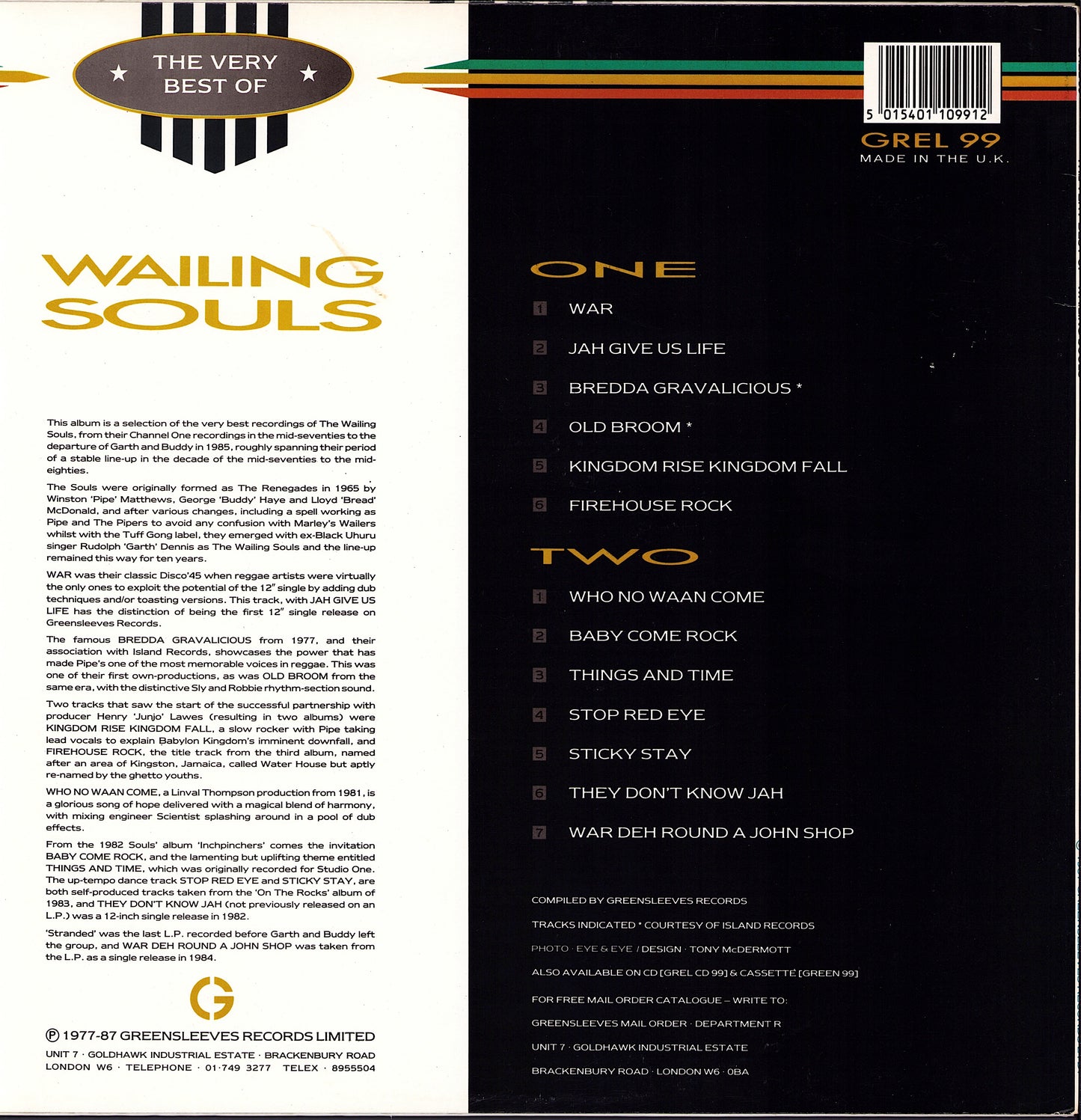 Wailing Souls ‎- The Very Best Of Vinyl LP