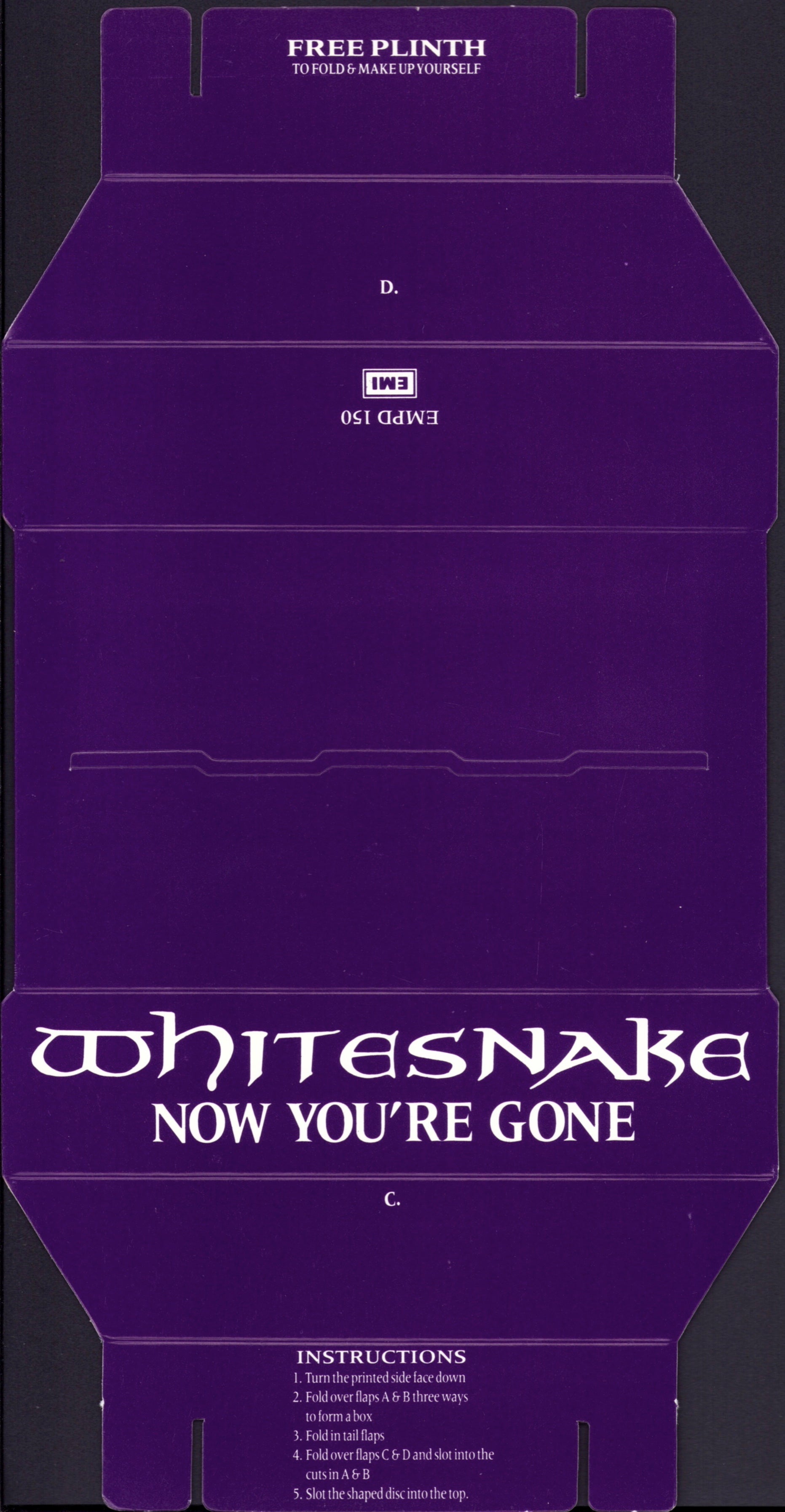Whitesnake ‎– Now You're Gone Vinyl 7" Limited Edition Picture Disc Single
