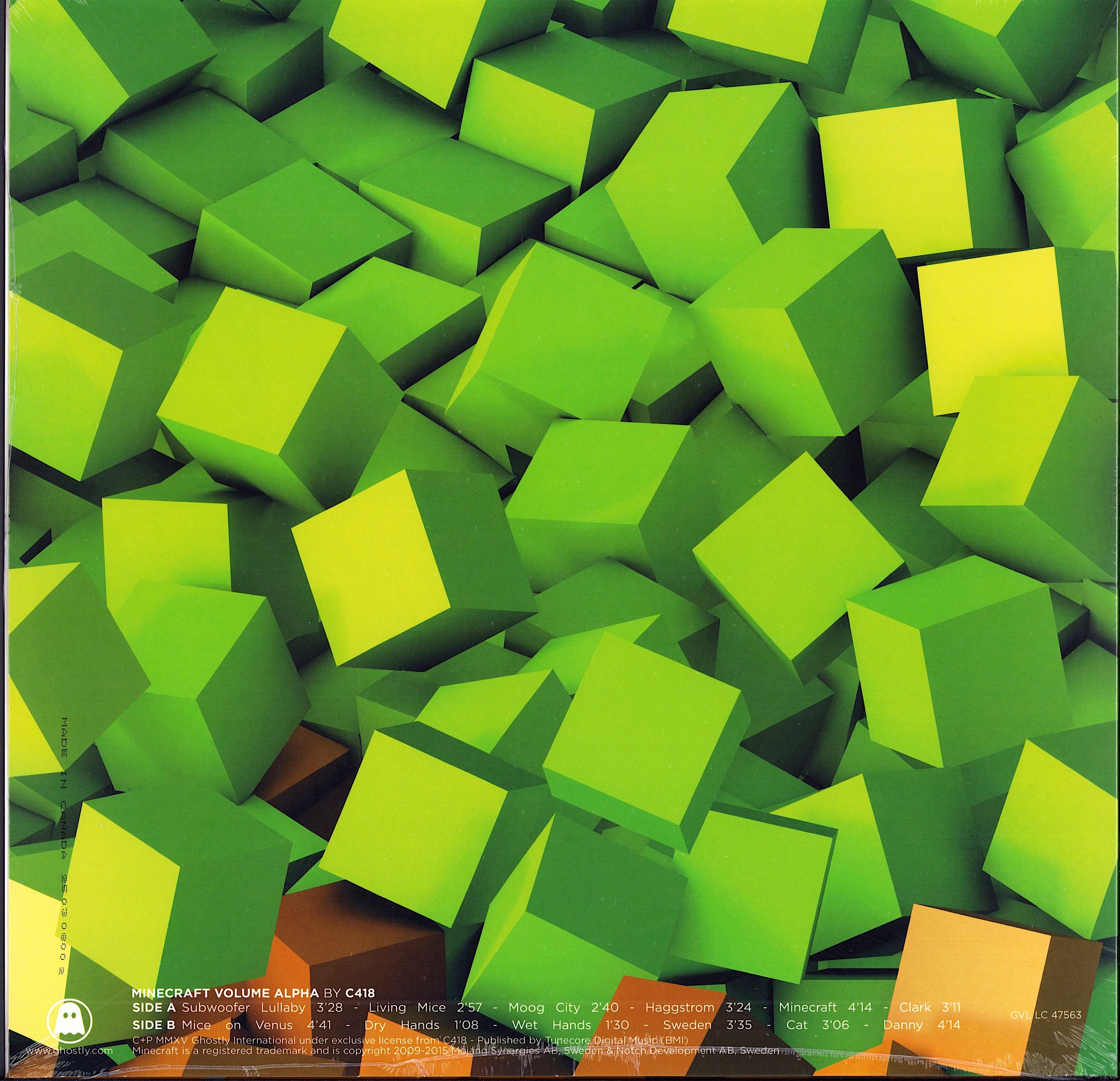 Minecraft Volume Alpha (Transparent Green Vinyl) by popular C418 (Record, 2015) NEW