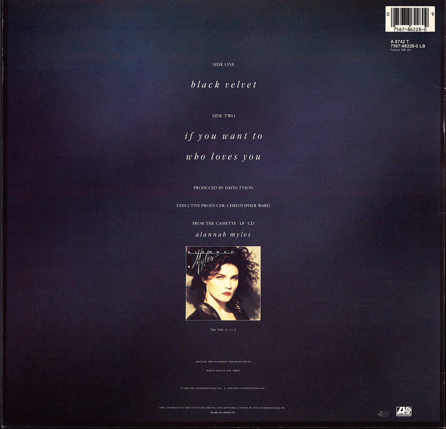 Alannah Myles - Black Velvet Vinyl 12" Maxi-Single