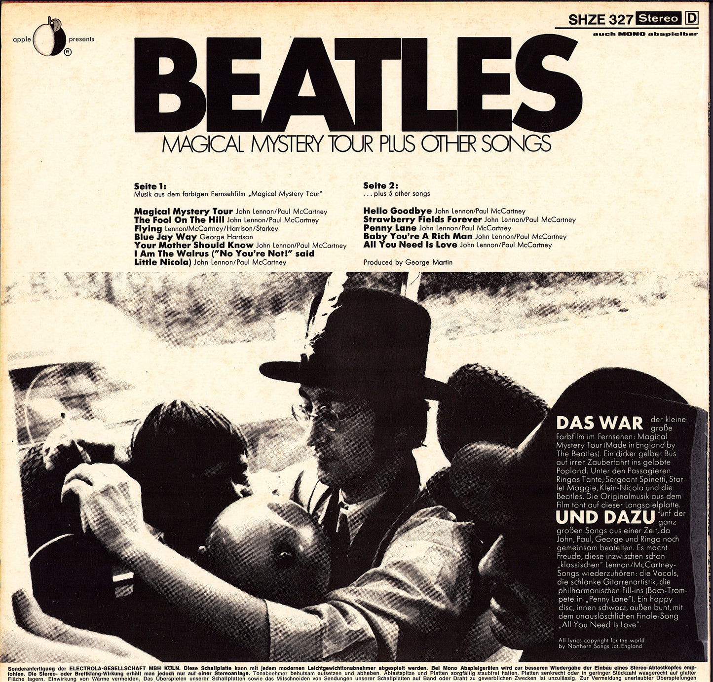 The Beatles - Magical Mystery Tour Plus Other Songs Vinyl LP DE