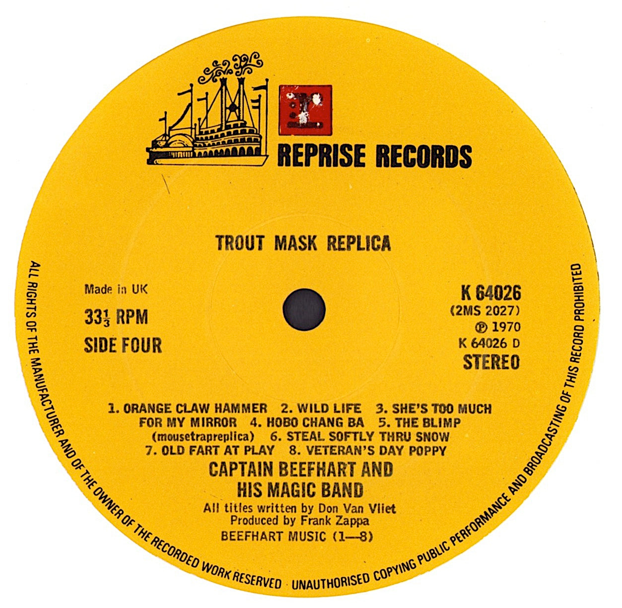 Captain Beefheart & His Magic Band ‎- Trout Mask Replica Vinyl 2LP UK
