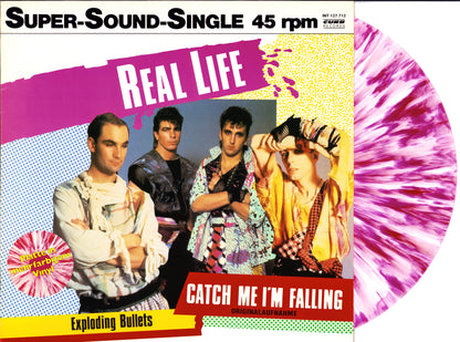 Real Life ‎- Catch Me I'm Falling Pink Marbled Vinyl 12"