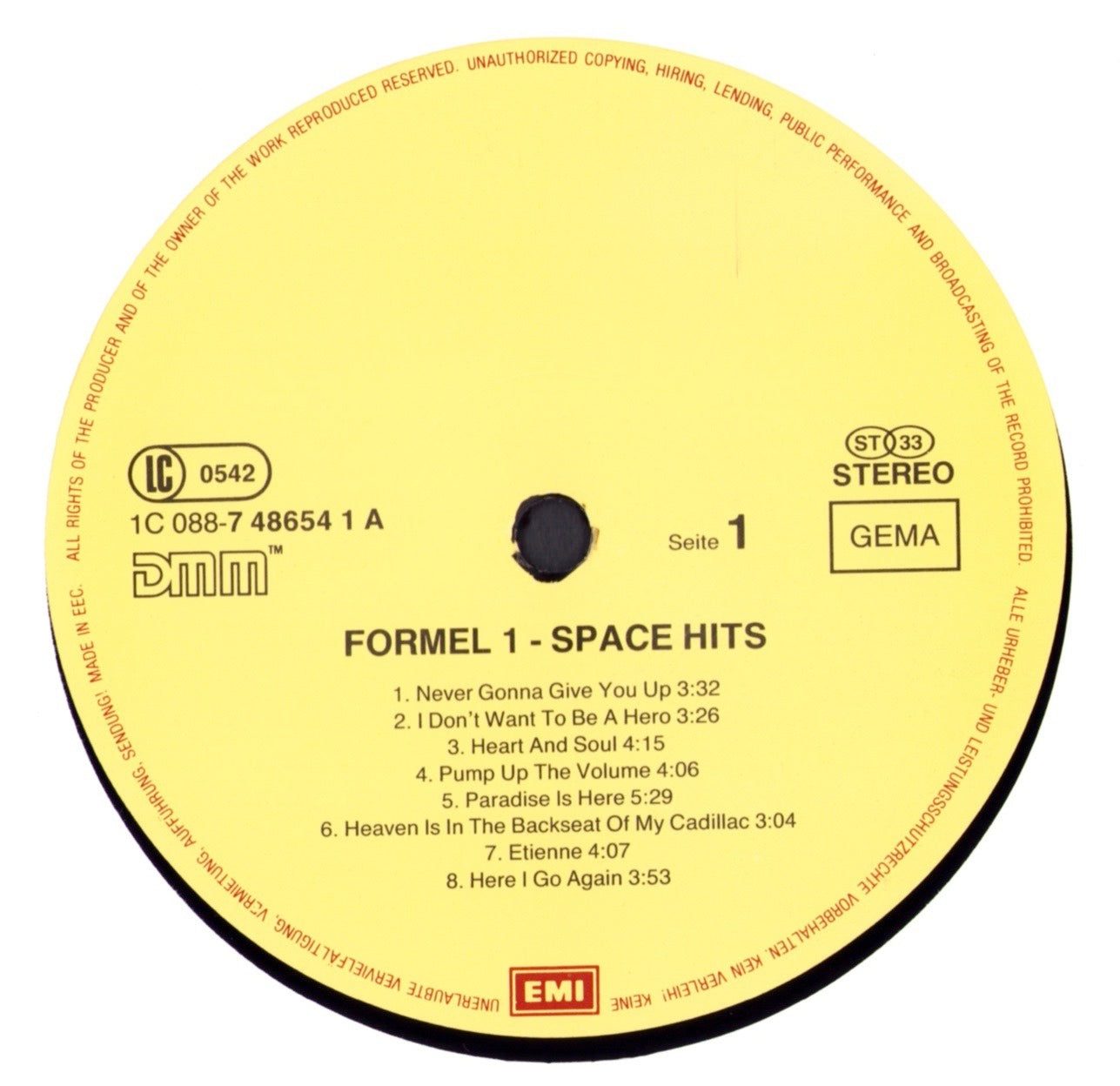 Formel Eins - Space Hits Vinyl LP