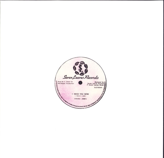 Steven James - I Need You Now Vinyl 12" Maxi-Single