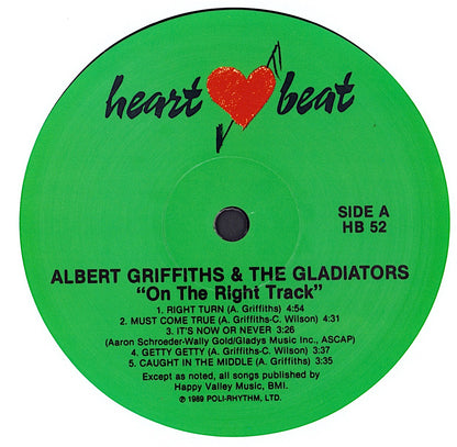 Albert Griffiths & The Gladiators ‎– On The Right Track Vinyl LP