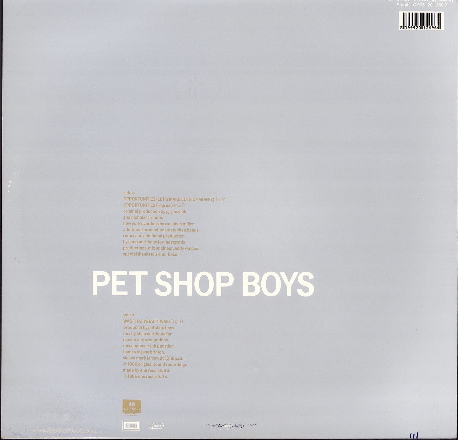 Pet Shop Boys - Opportunities Let's Make Lots Of Money